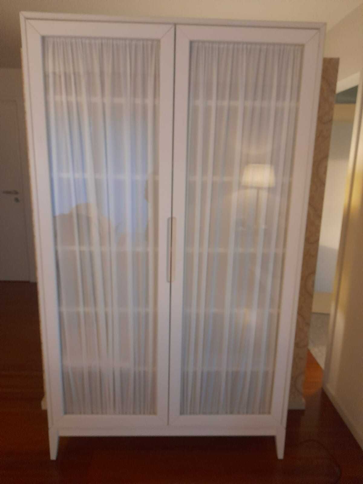 IKEA REGISSÖR Vitrina, branco, 118x203 cm