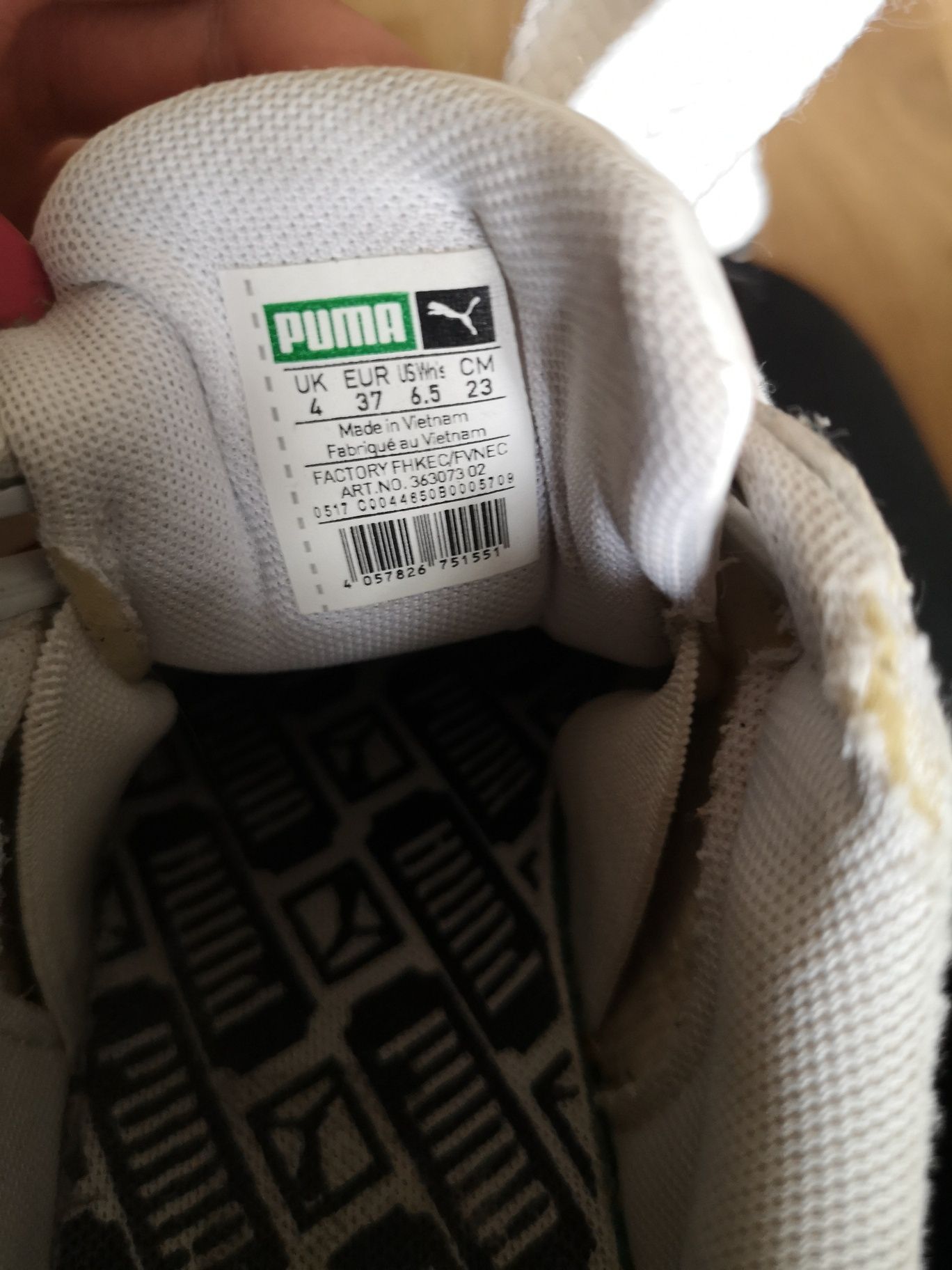 Puma buty sportowe białe kokarda h 37 adidas'y