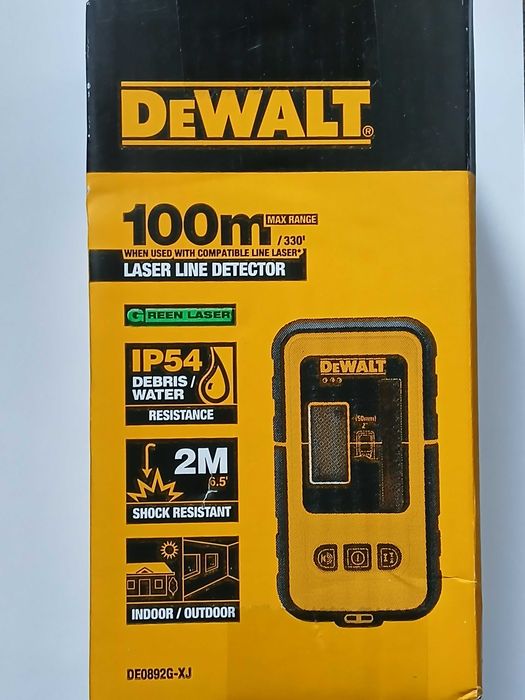 DeWalt DE0892G-XJ Detektor cyfrowy do laserów linowych z wiązkąZieloną