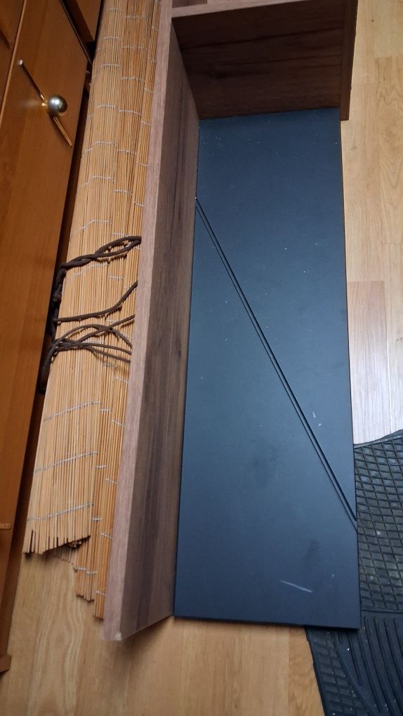 półka ścienna Forn 156 cm dąb delano ciemny/czarny