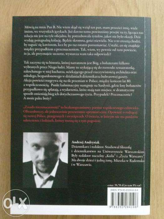Książka Zasada nieoznaczoności Andrzej Andrysiak NOWA!