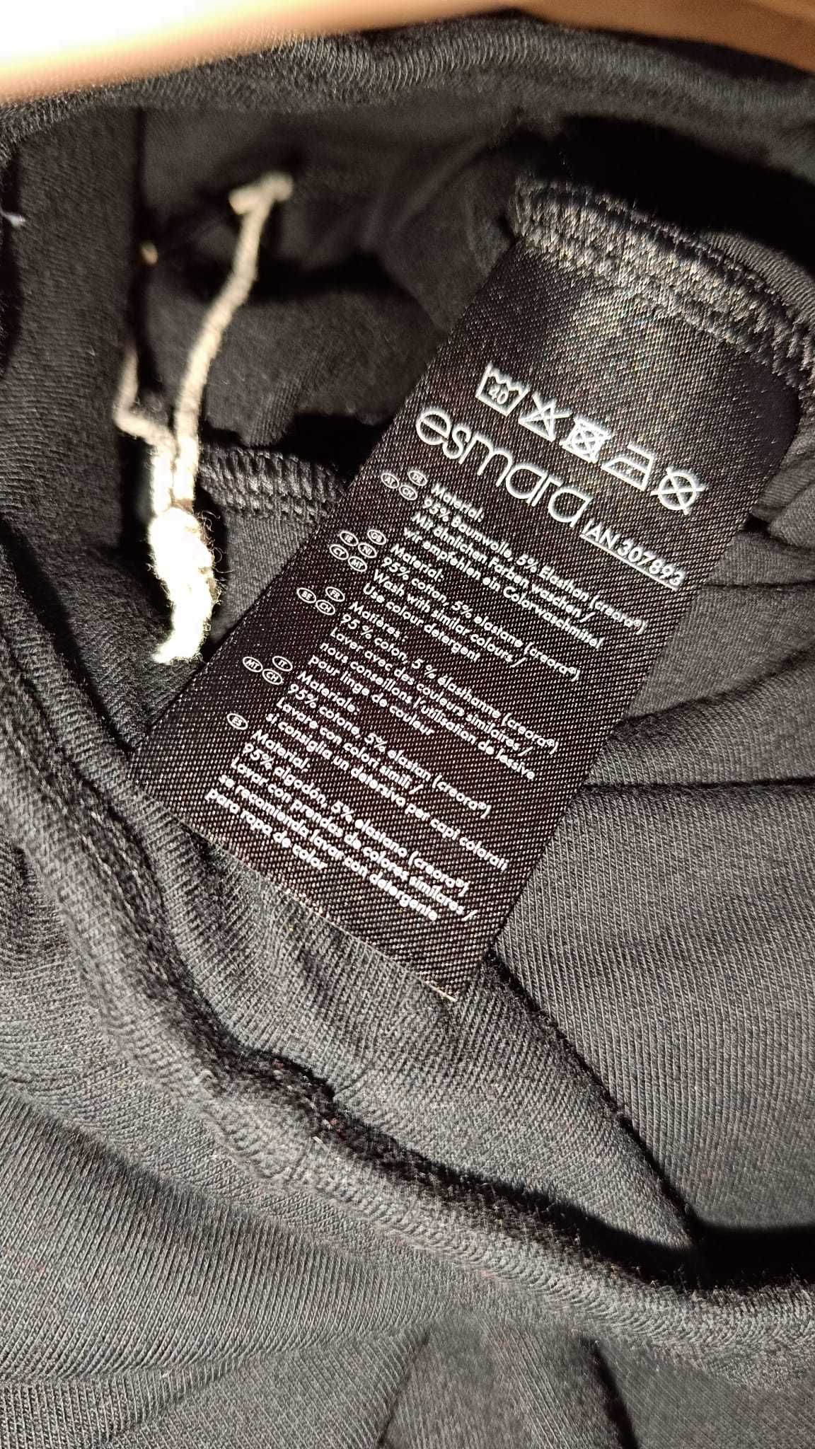 Nowe spodnie/getry ciążowe prosta nogawka XS 32/34 czarne bawełna