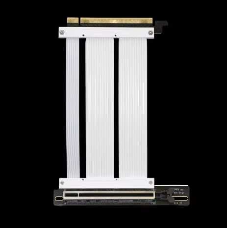 Райзер PCIe 5.0 White, вертикальне кріплення відеокарти