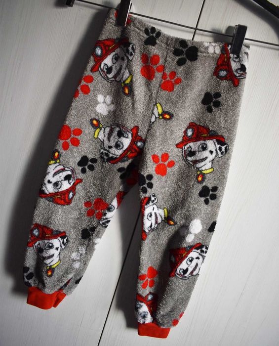 Spodnie piżama 98 104 polarowe Psi Patrol ciepłe pluszowe długie zimow