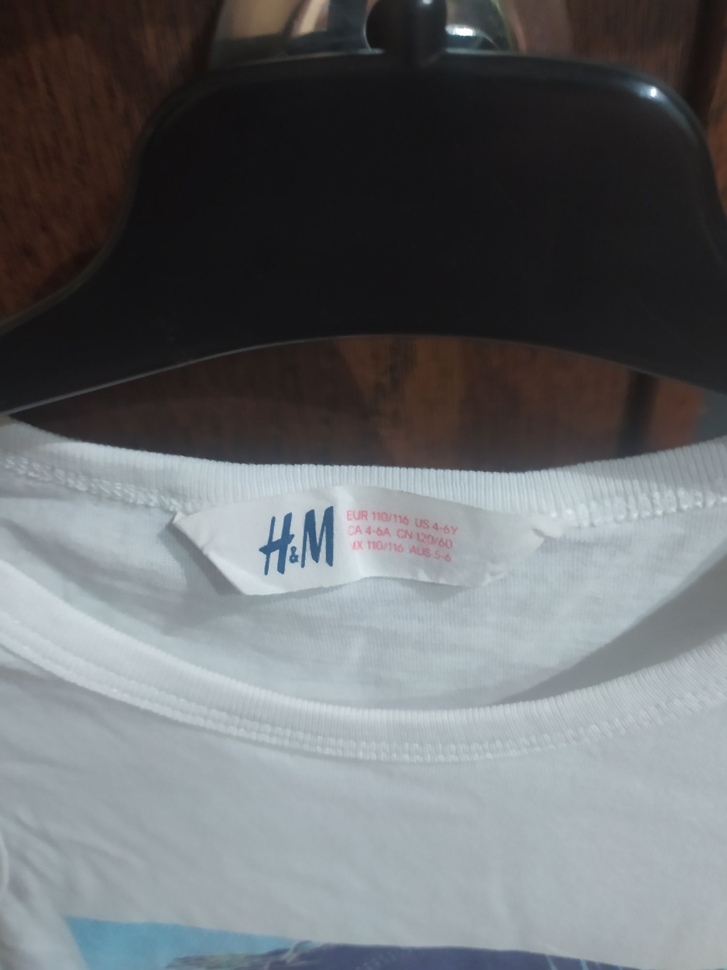 Bluzka koszulka bawełniana bez rękawów podkoszulka r 110 116 H&M
