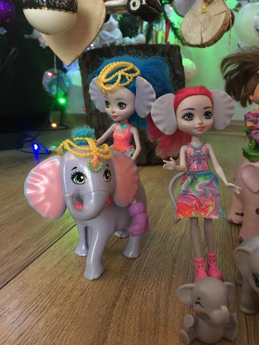 Zestaw enchantimals słoń elephants+ lalka na słoniu