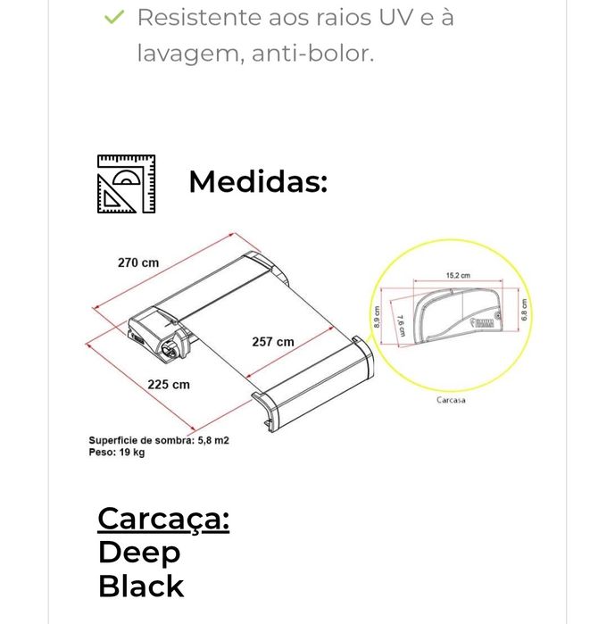 Toldo Fiamma F40 270cm