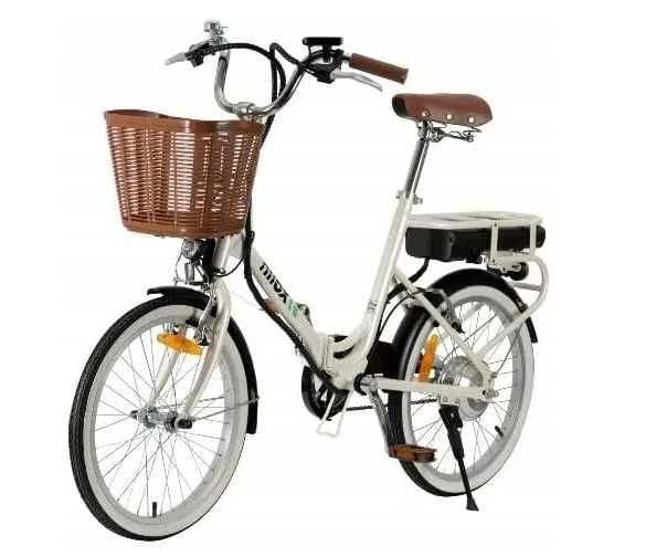 Rower elektryczny składany Nilox J1 Plus 250W 20" Koszyk 7,5ah Wanilja