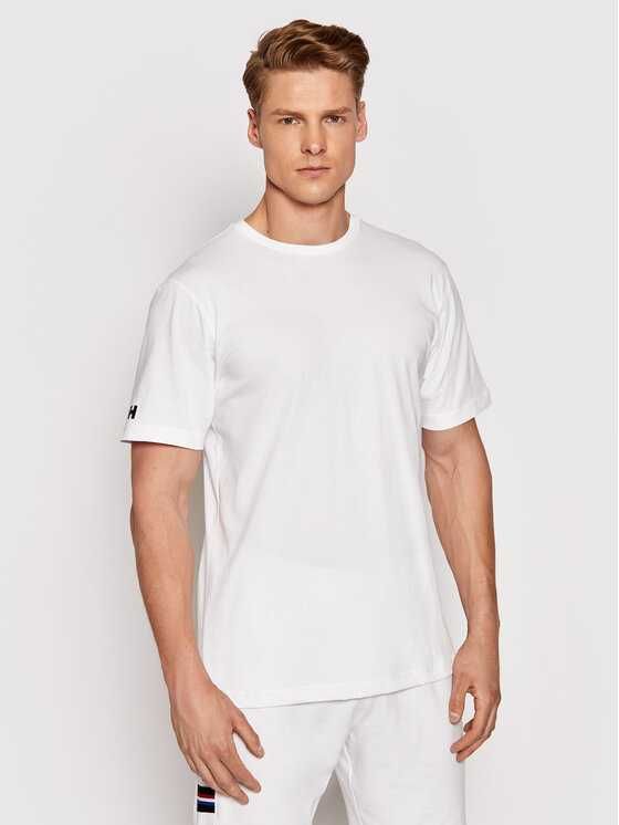 Oryginalny T-shirt koszulka Helly Hansen biała klasyczna biały OKAZJA