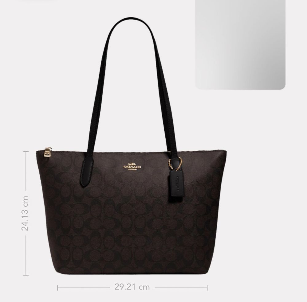 Жіноча Сумка Coach Zip Top Tote Оригінал Шопер на замочку