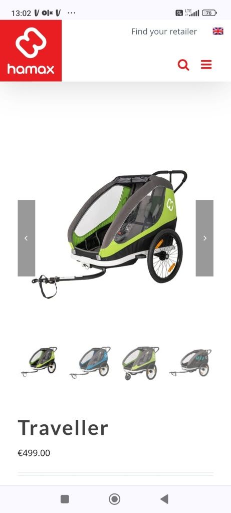 Hamax Traveller 2w1 przyczepka rowerowa dla 2 dzieci