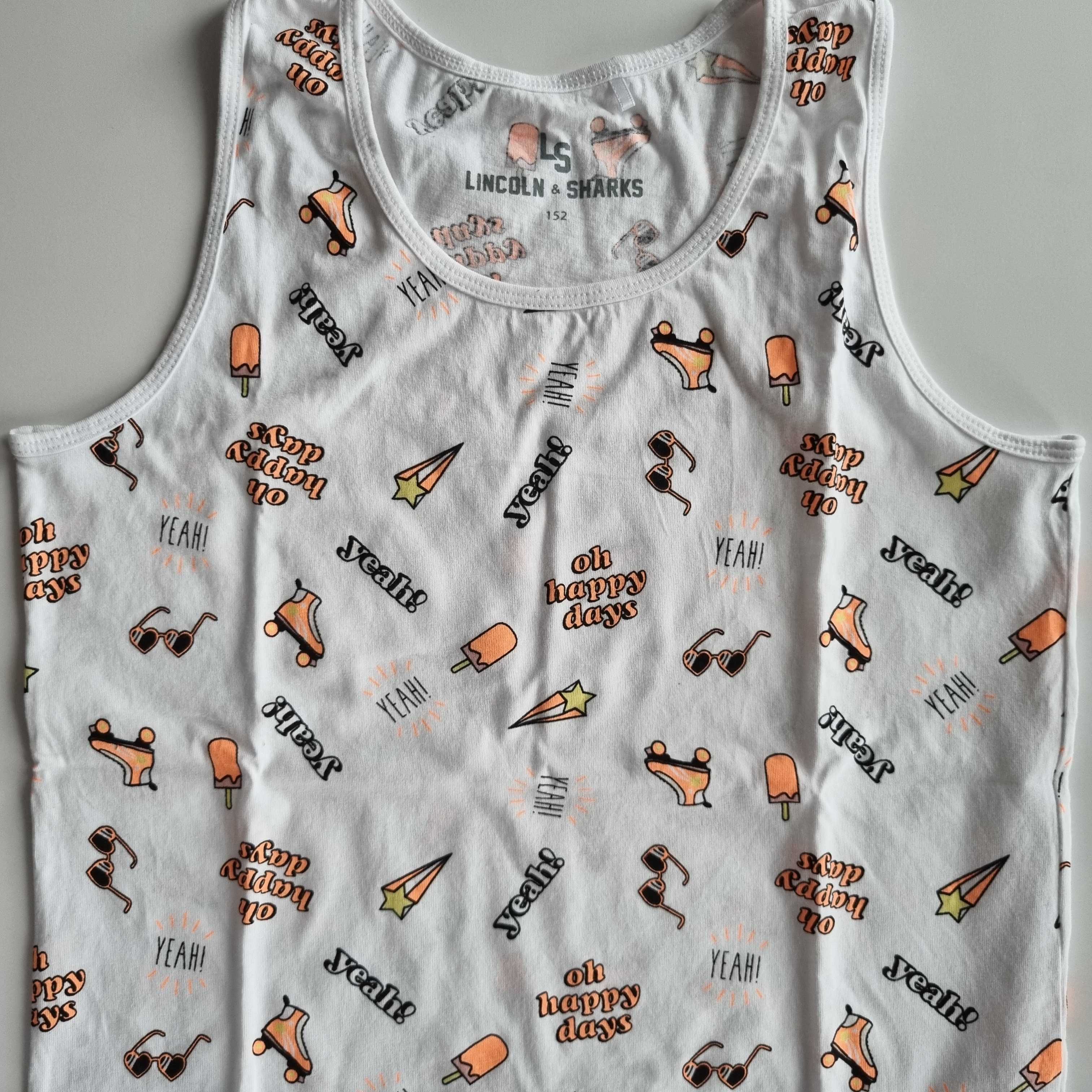 Bluzka T-shirt dziewczęca 5 10 15 linia Lincoln&Sharks roz. 152