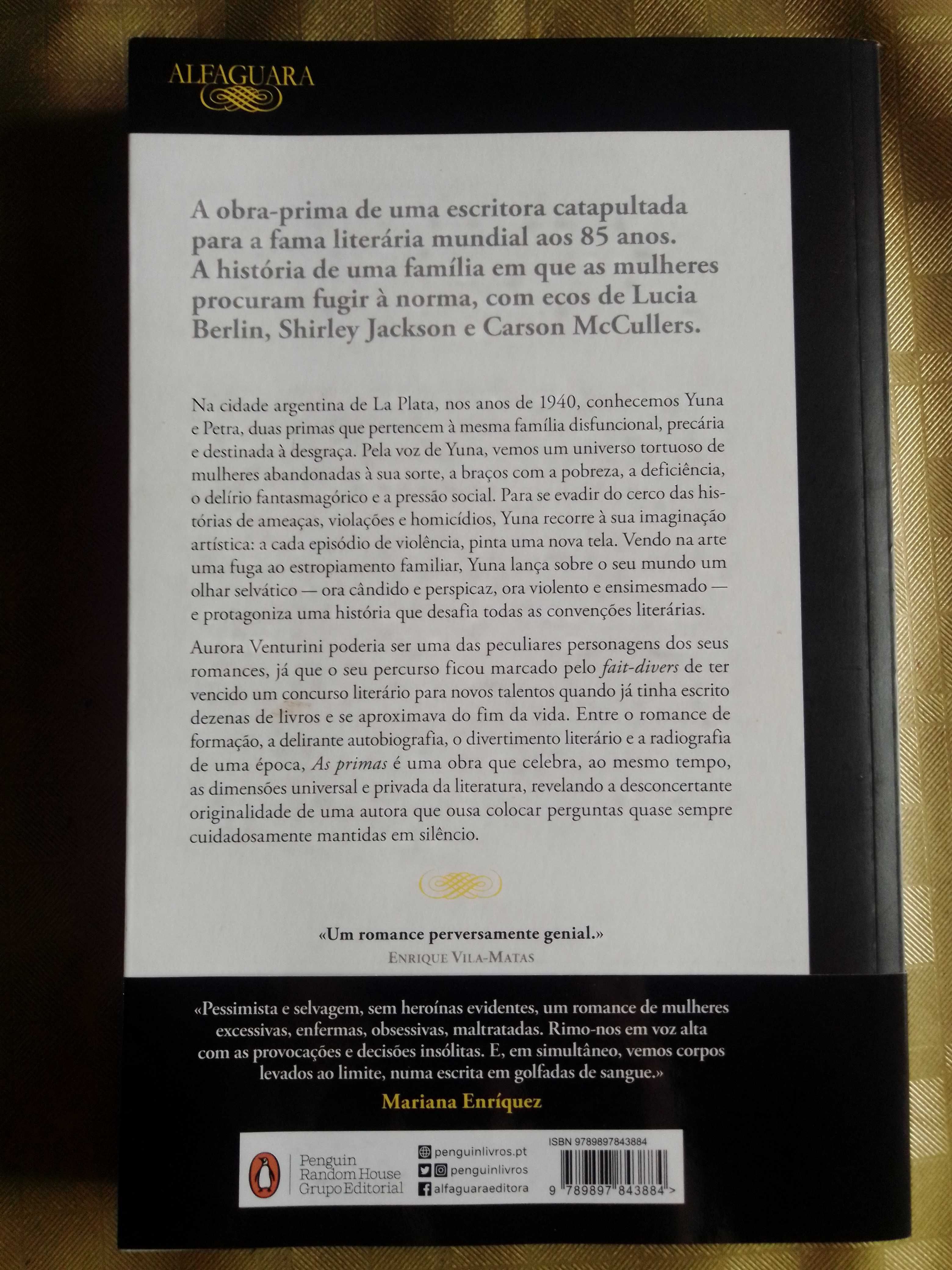 Livro "As primas" de Aurora Venturini