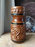 Wazon ceramiczny VEB Grafendora Niemcy l.70-te vintage fat lava