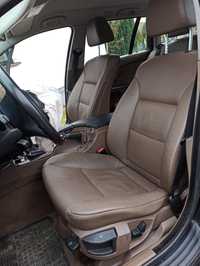 Kompletne wnętrze Brązowe  BMW E61 podgrzewane fotele przód i kanapa