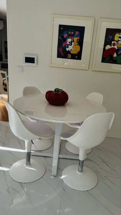 Mesa Rendonda branca 1,10 m