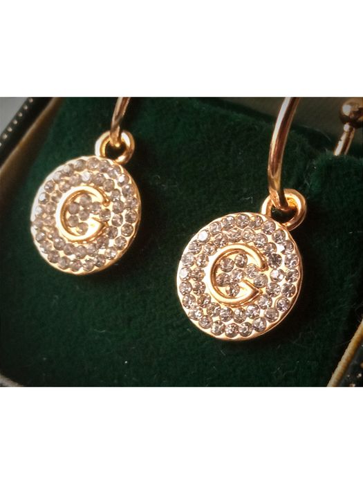 Guess Pozłacane Złote Klasyczne Kolczyki Koła Kółka Obręcze jak Gucci