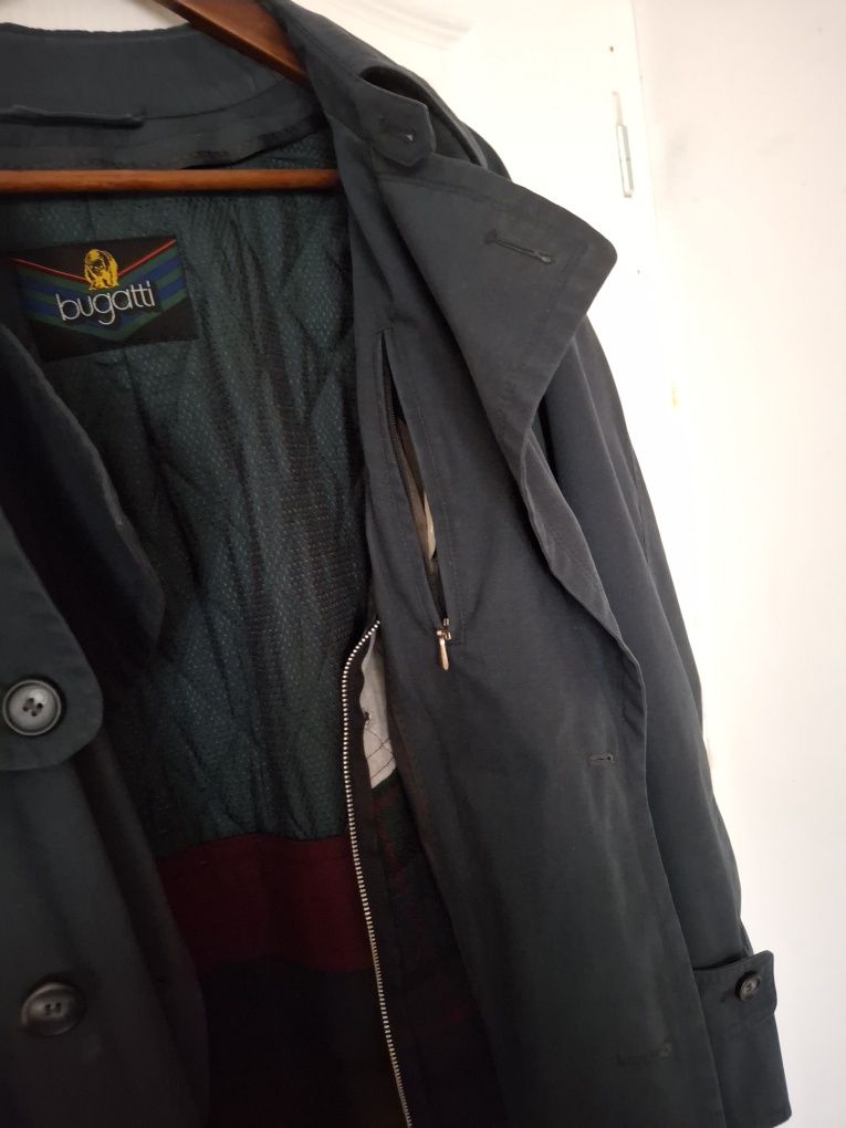 Płaszcz męski bugatti prochowiec  unisex z welnianą podpinką