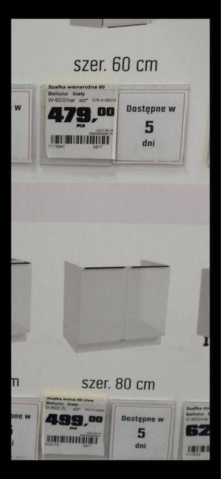 Szafka 80 cm zlewozmywakowa biała z szufladą