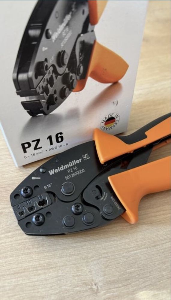 Nowa praska Weidmüller PZ16 do końcówek kablowych 6-16 mm²