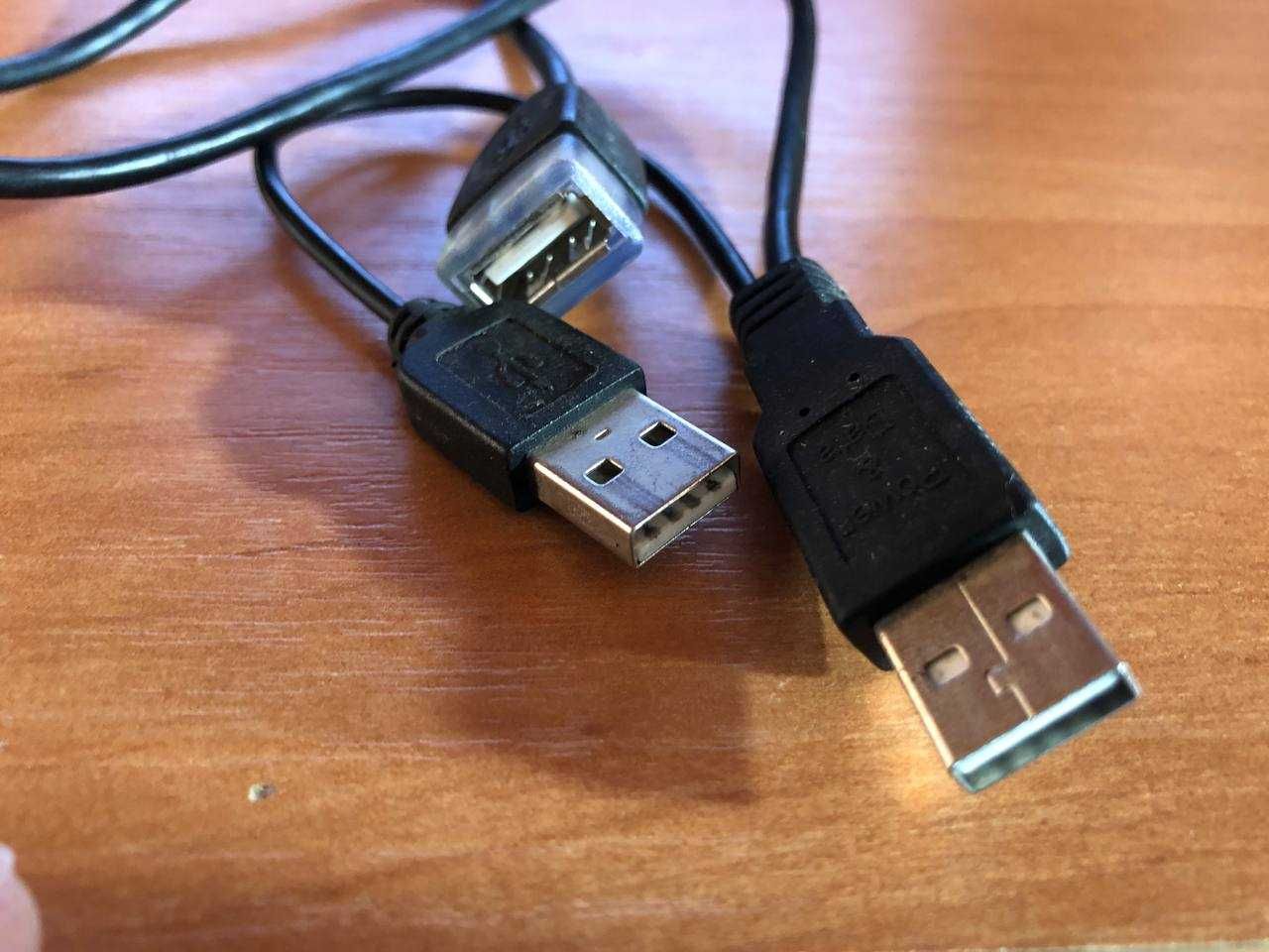 Адаптер переходник 2USB папа на 1USB мама кабель