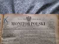 dziennik urzędowy Monitor Polski 1922r II RP, 148 numerów akt prawnych