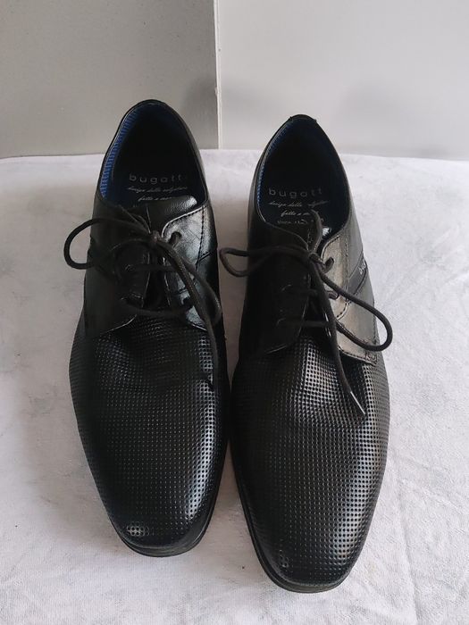 Eleganckie męskie półbuty skórzane Bugatti – rozmiar 43