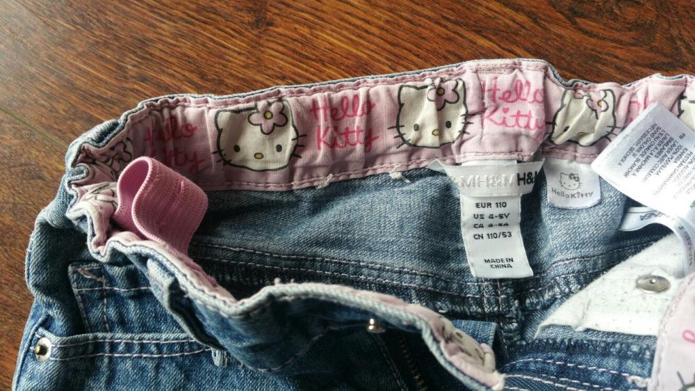 Spodnie h&m hello kitty dzinsy 110
