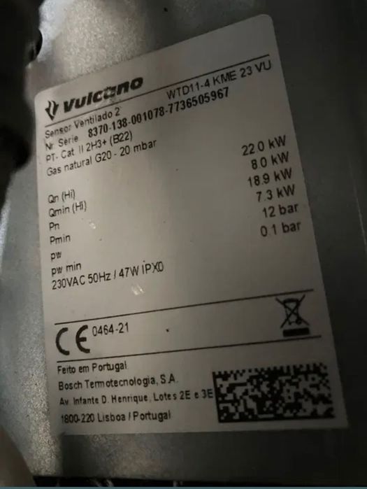 Esquentador inteligente Vulcano de 11 litros (ventilado).