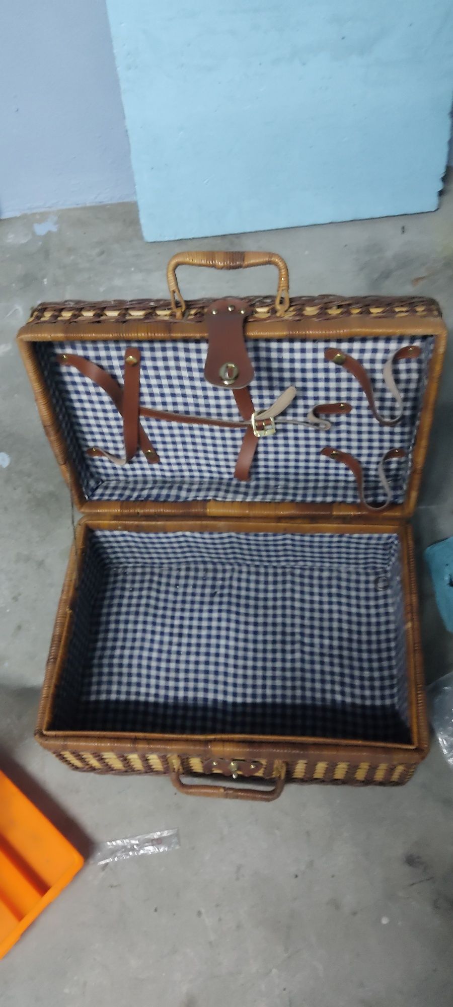 Cesta de verga Picnic vintage