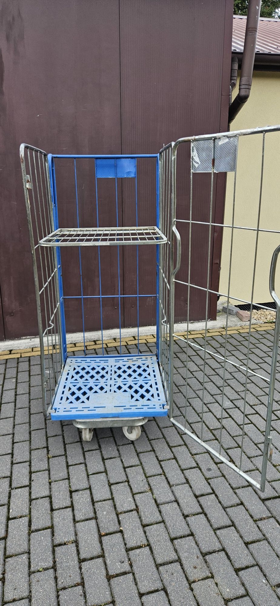 Wózek magazynowy kurierski transportowy siatkowy