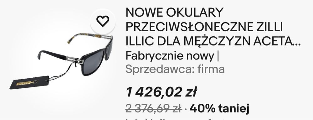 Okulary przeciwsłoneczne Zilli Illic oraz ea7