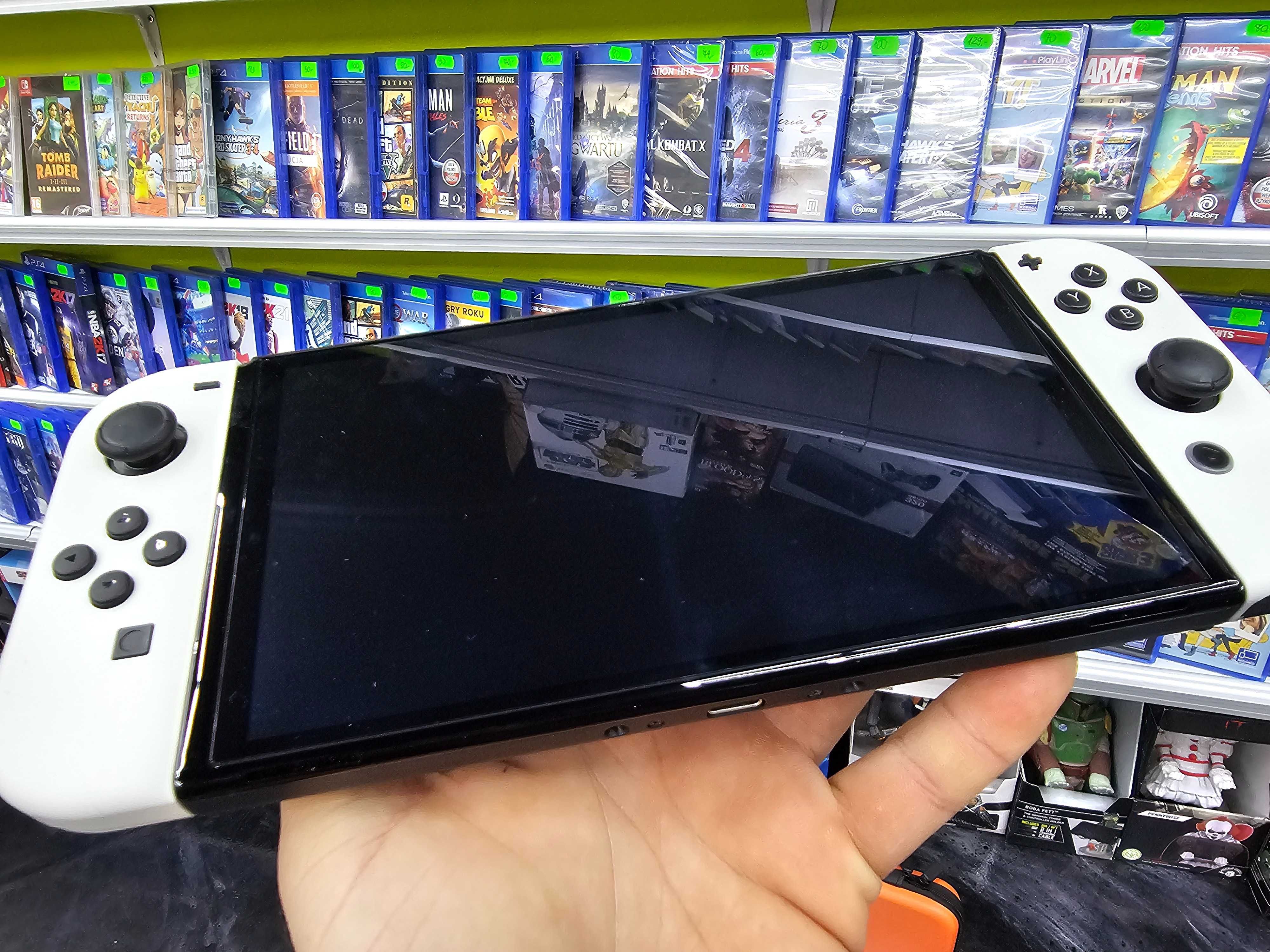 Konsola Nintendo Switch OLED + 4 gry + Gwarancja 12 mc SKLEP ZAMIANA