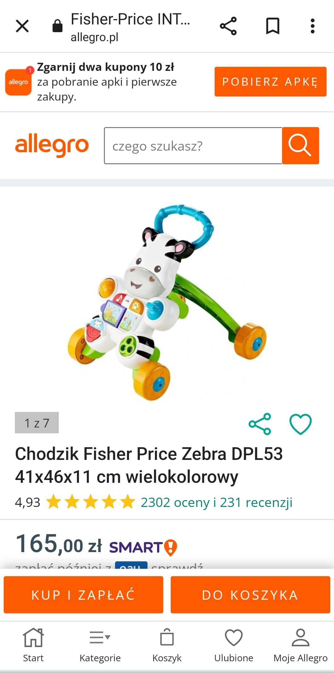 Pchacz Fisher Price interaktywny