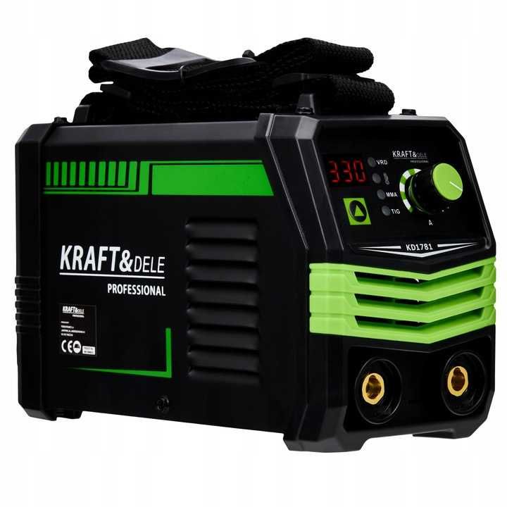 SPAWARKA inwertorowa 330A LCD MMA IGBT TIG LIFT maska przewody KD1781