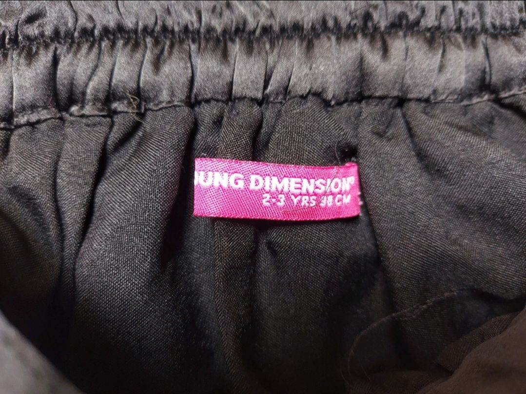 Czarna elegancka spódnica rozkloszowana tiulowa falbanki YD 98 cm 2/