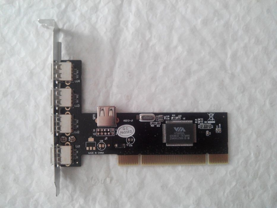 PCI USB VIA6202L адаптер 5 портів (4+1 внутрішній)