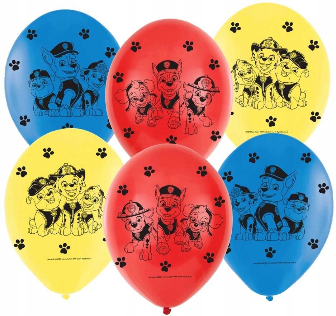 psi patrol balony 6szt urodziny pieski