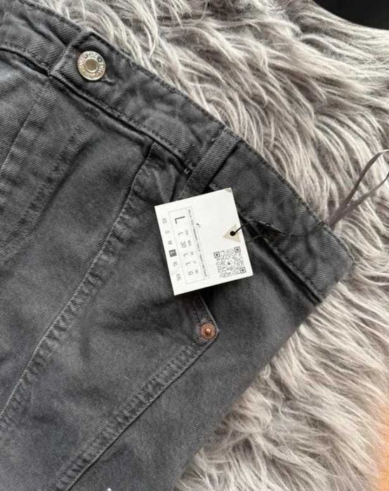 Top gorsetowy Zara damski gorset zapinany jeans szary wiosenny L /40