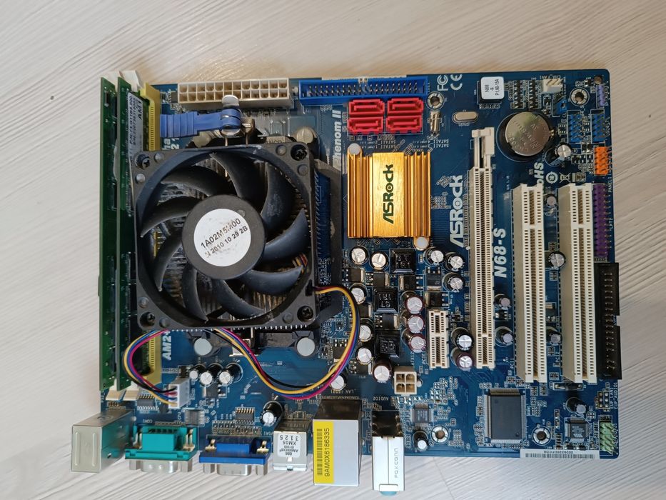 Комплект материнка ам3, проц, оператива