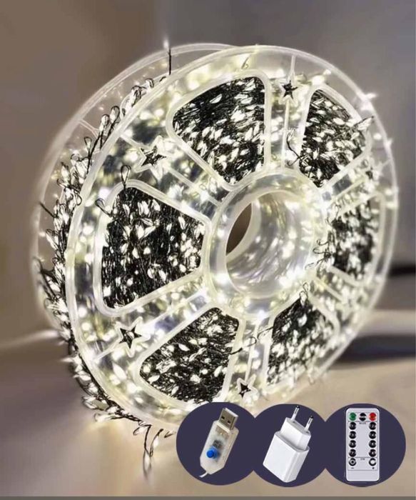 Світлодіодна Гірлянда «Роса Мішура Лапа» на котушці USB