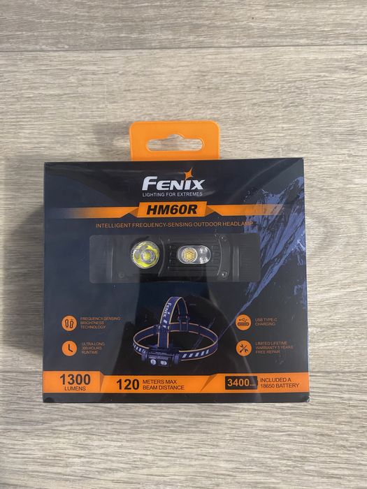 Ліхтар налобний Fenix HM60R з акумулятором