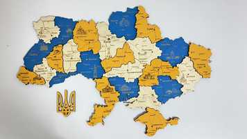 Дерев'яна мапа України "Патріот"