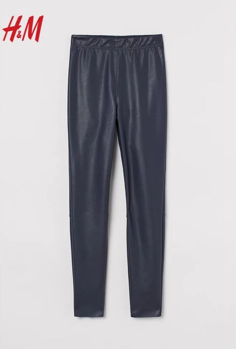 Лосины из экокожи xs h&m