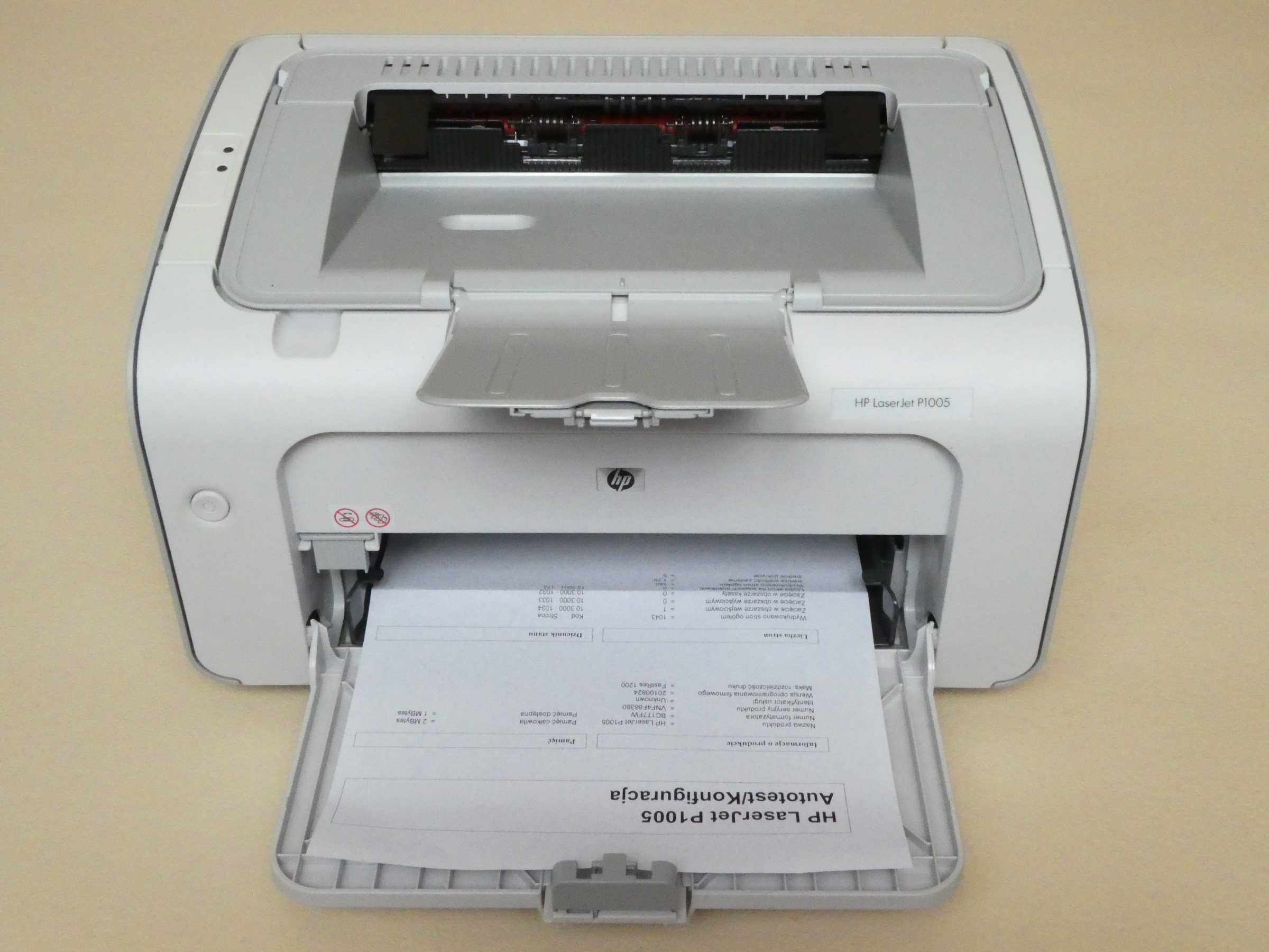 Tania i mała drukarka laserowa HP P1005 na tanie tonery