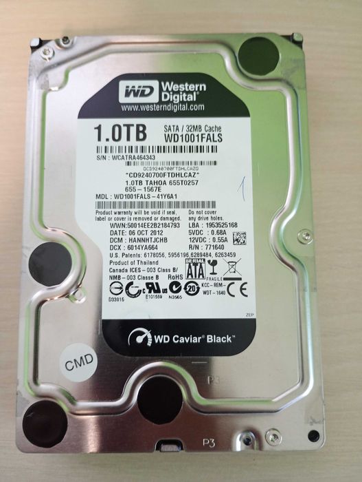 Жорсткий диск WD Caviar Black 1TB