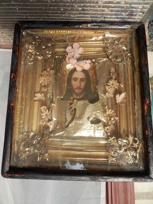 старинная икона Иисус Христос