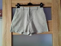 Krótkie spodenki szorty z lnem NA-KD r.36 minimalist natural