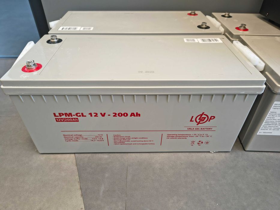 Акумулятори гелеві LPM-GL 12v - 200Ah комплект з 4 штук Б/В