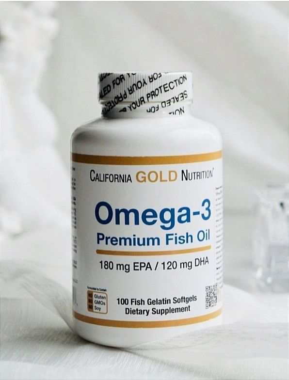 Омега-3 (рыбий жир), омега 800 California Gold Nutrition, 100 капсул.